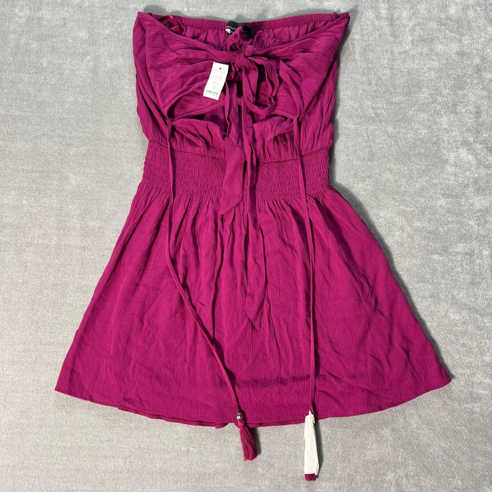 White‎ House Black Market Halter Coverup Dress Midnight Orchid Magenta Small NEW